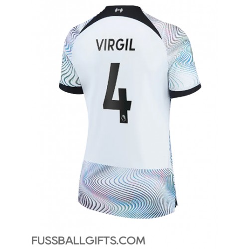 Liverpool Virgil van Dijk #4 Fußballbekleidung Auswärtstrikot Damen 2022-23 Kurzarm